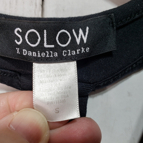 Solow X Daniella Clarke Black Racerback Bra Top S - Picture 3 of 3